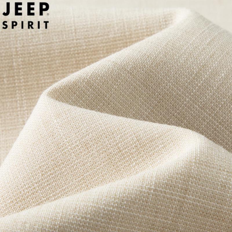 JEEP SPIRIT Men's Lyocell Linen Casual Straight Leg Pants