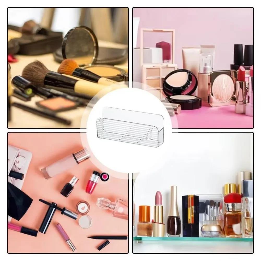 Multi-function Remote Control Storage Box Wall-mounted Punch-free Home Mobile Storage Shelf Transparent Acrylic Shelfs Cup Holders 5