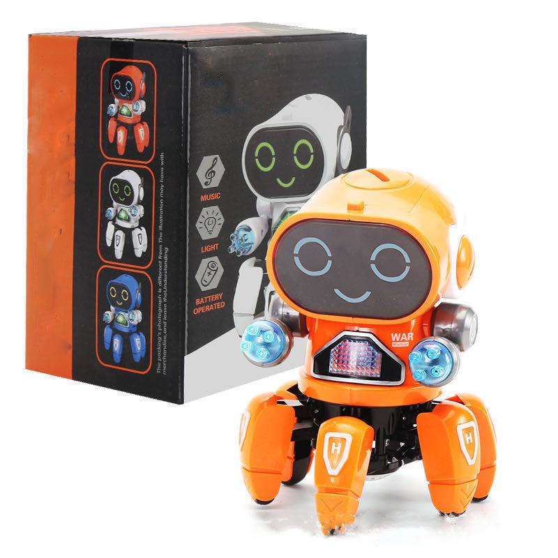 Dance Music 6 Claws Robot Octopus Spider Robots Vehicle Birthday Gift Toys for Children Kids Early Education Baby Toy Boys Girls