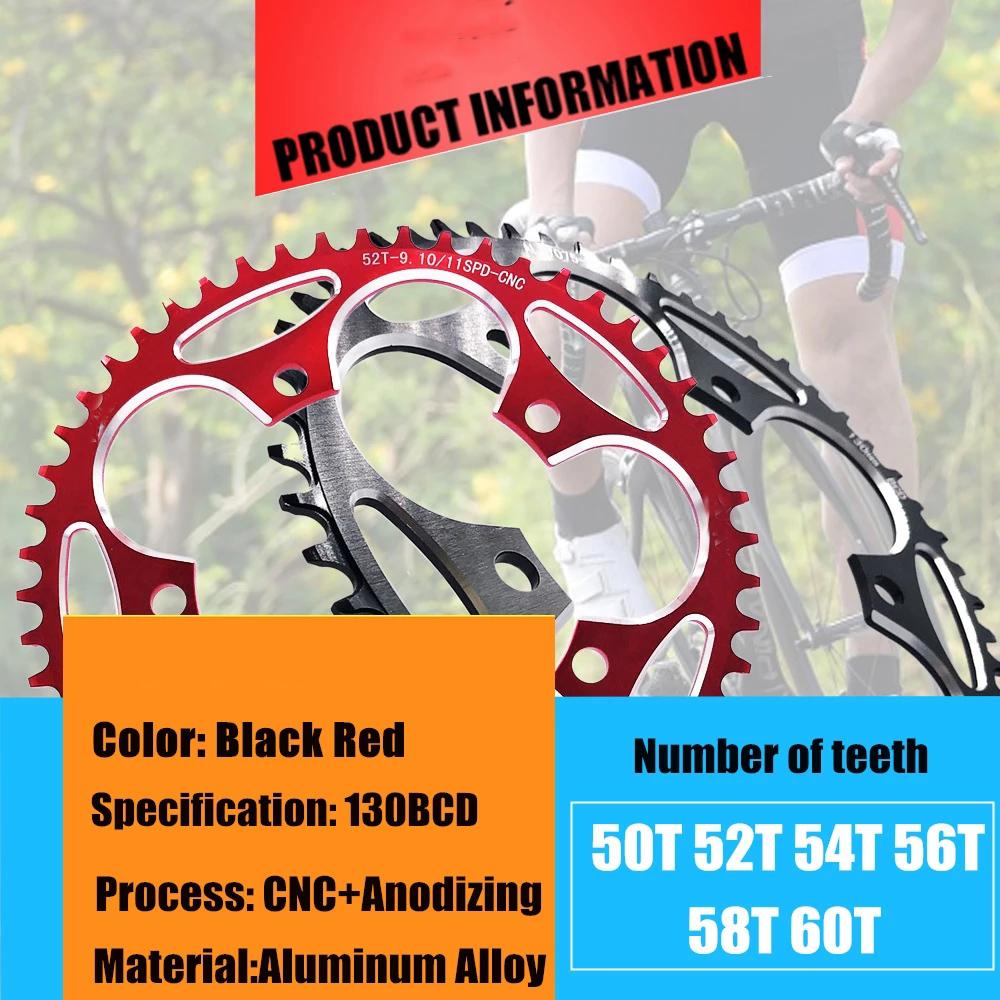 Hliník Zinek Zinková slitina 50T 52T 54T 56T 58T 60T Lezecká síla 130BCD Převodník Talíř Kliky