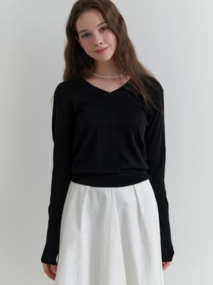 Liel Fond V-Neck Knit (Black)
