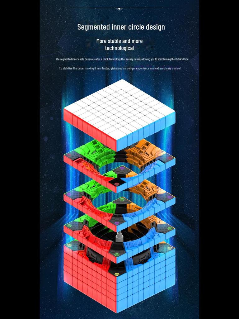 Diansheng Magnetic Galaxy Series: 6th, 789th, 10th-11th Level Speed Cube for Smooth Twisting and High-Level Competition.