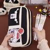 Trousse de creioane Teddy Multi-Strat Color Block Capacitate Mare: Geantă de mână multifuncțională de înaltă valoare pentru elevii din ciclul primar și gimnazial
