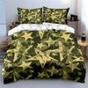Camouflage Stars Pattern Bedding Duvet Cover Set  (1*Duvet Cover 2*Pillowcases, Without Duvet Insert)