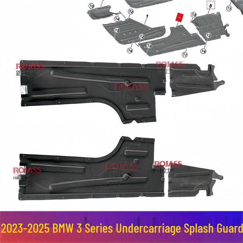 

Compatible with BMW 3 Series: 320, 325, 330Li (G20/G28) - Left/Right Side Underbody Shield Rear Left Fleece