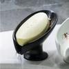 1Pc Soap Box Ceramic Leaf Shape Drain Soap Dish Shower Soap Holder Plate Sponge Storage Container For Kitchen Bathroom Supplies