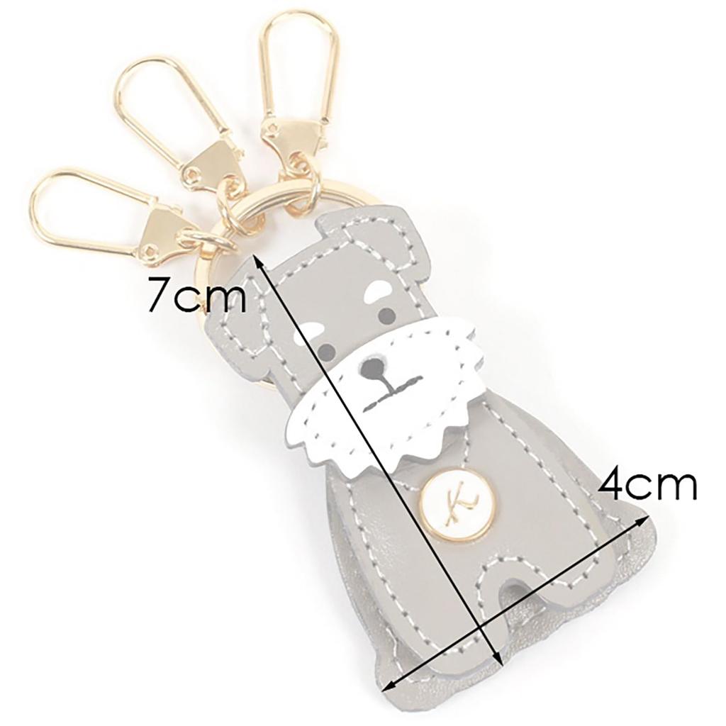 Kitamura Miniature Schnauzer Keychain (NH0862) for Women, Standing and Moving Face