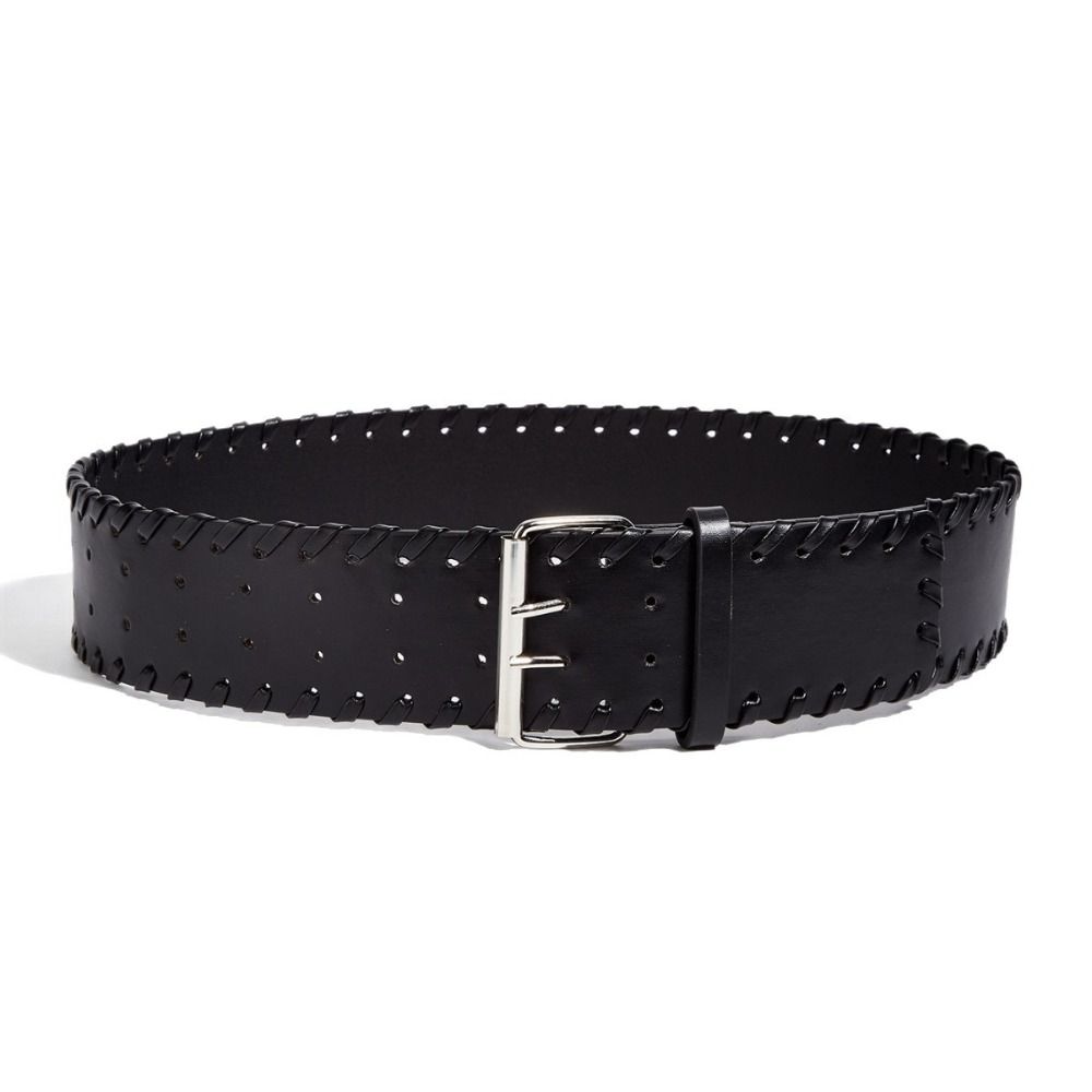 Y2K Breiter Gewebter Gürtel Harajuku Schlankmachender Gürtel Mode Dornschließe Taillenband Für Damen