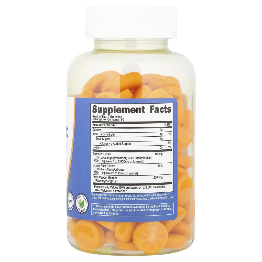 Turmeric Gummies, Citrus, Gummies 120 Pieces