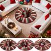 3D Rugs Optical Illusion 3D Illusion Mat Christmas Decorations Round Quilted Holiday Bathroom Carpet For Kitchen Entryway