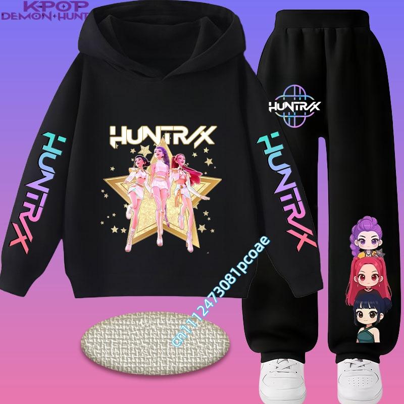 2026 Lässiges Mädchen-Oberteil und Jungen-Kapuzenjacke Set. Jungen Sportshirt mit Cartoon-Aufdruck. Herbst/Winter Langarmhose.