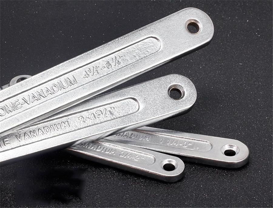 Adjustable Hook Wrench Chrome C Spanner Tool Square Head 8Inch 1 1/4"-3" 32-76MM Motorcycle Suspension