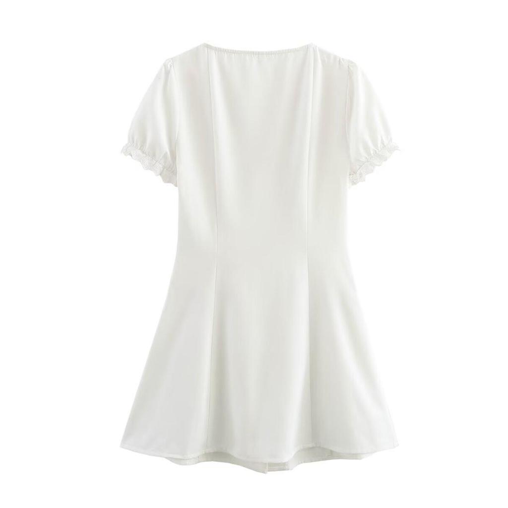 2025 Frühling Damen Europäisch Amerikanischer Stil Lässig Bestickt Kurzes Kleid