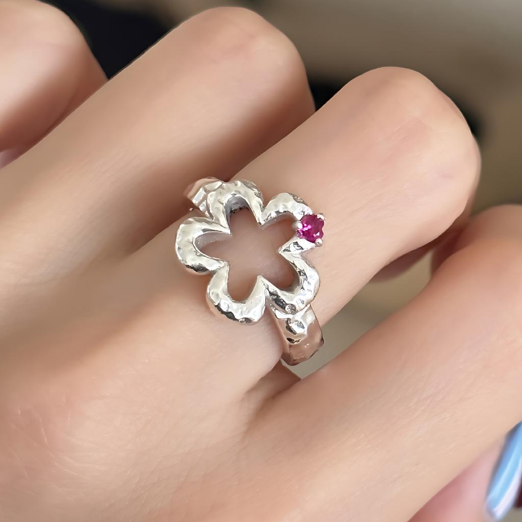 925 Silver Rings for Women Couple Minimalist Handmade Simple Blue Stone Star Ring Party Jewelry Gift Prevent Allergy
