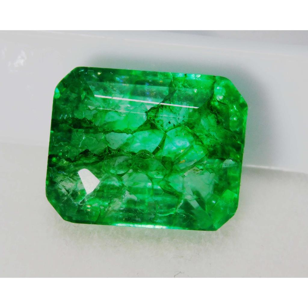 Natural Green Emerald Loose Gemstone 7.75 Ct Emerald Cut Colombian for Jewelry Making and Crafts