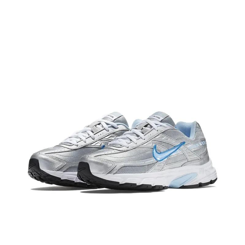 Nike Silver Blue Fashion Breathable Retro Comfortable Shock Absorption Casual Shoes Unisex sneaker 394053-00L
