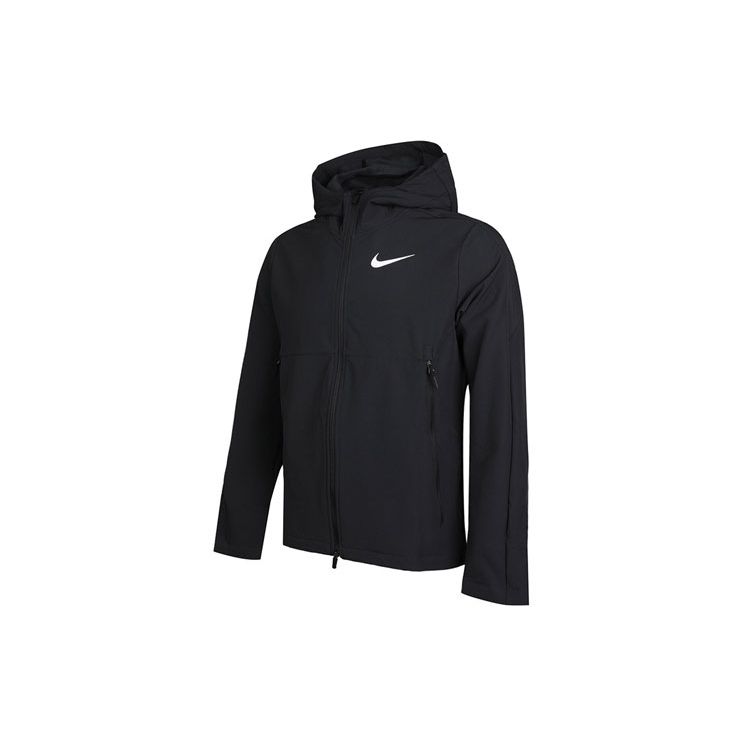 Nike Logo Woven Casual Training Hooded Jacket Men Outerwear Black CU7347-010