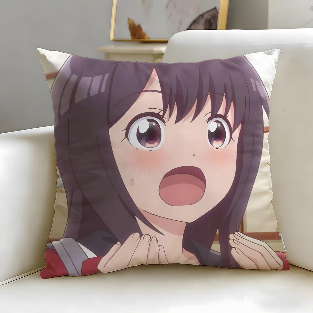slice anime Senryu Girl Cushion Cover Soft EasyWash Pillow Case Versatile for Couch Bed Travel and Office