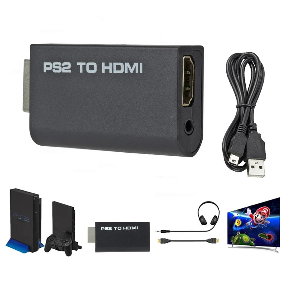 PS2 to HDMI Compatible Converter Adapter Audio And Video With 3.5mm Audio Cable Supports Pc All Ps2 480i 480p 576i Display Modes