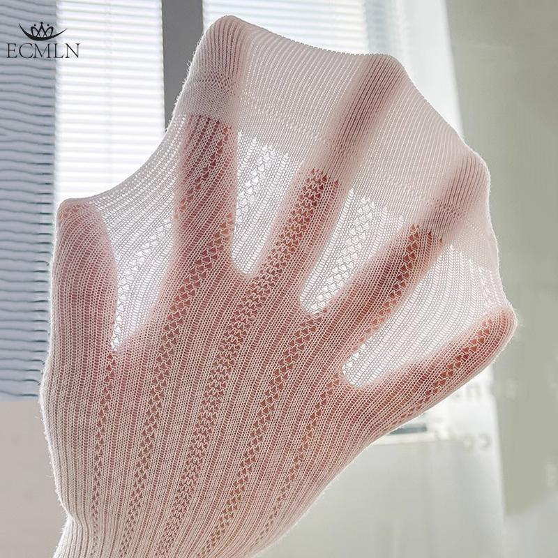 Women's Socks New Style Pure Color Sweet Lolita Socks Bow Socks Thin Cotton Mesh Socks