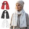 Soft Festive Neck Warmer Christmas Theme Scarf for Women, Glitter Sparkly Foil Reindeer Winter Print Scarves, Lightweight Shawl Wrap Fall Daily