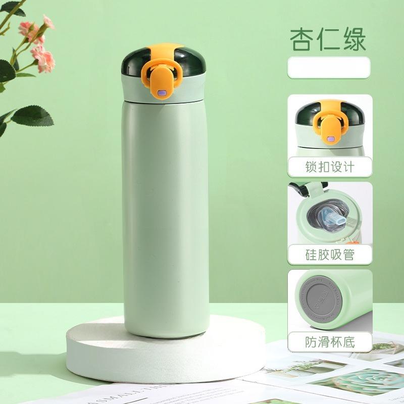 

1Pc Children s Straw Cup, Thermos Cup, Male and Female Bouncing Cup, Portable, Simple and Easy Cup, Student Sports Thermos Cup