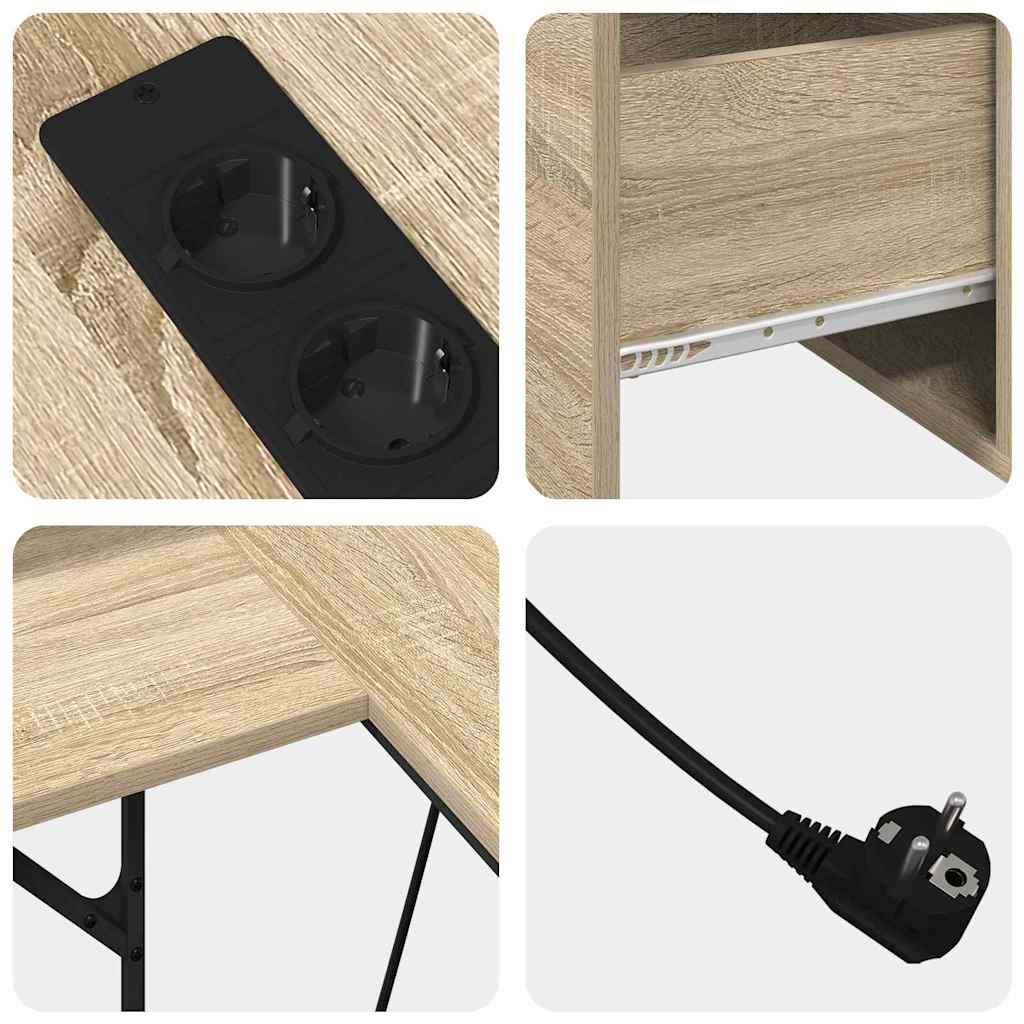 Desk Sonoma Oak 182 x 101 x 87.5 cm Particleboard