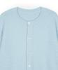 Guvo Out Seam Round-Neck Cardigan, Sky-Blue