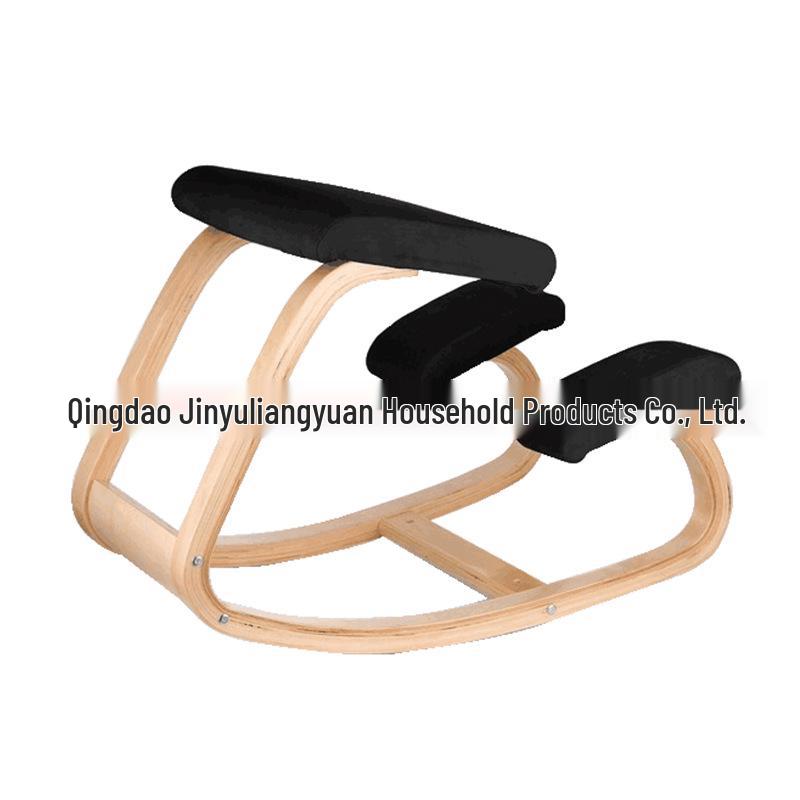 Ergonomic Wooden Kneeling Chair for Posture Correction