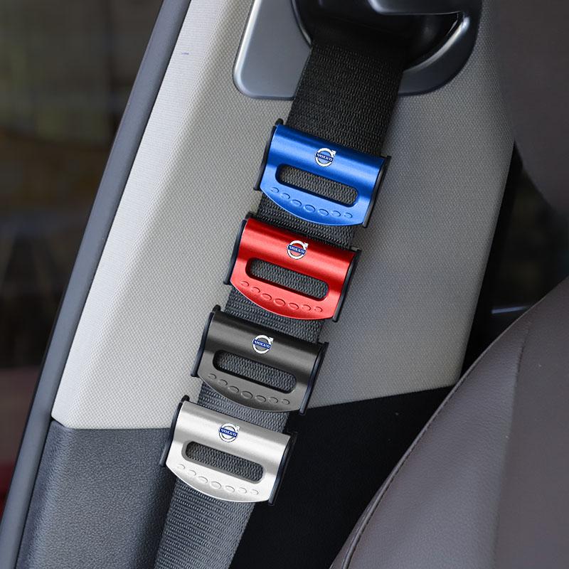 Car ABS Safety Seatbelt Stopper Buckle Anti-Slip Button For Volvo XC90 XC60 V50 S60 V70 V60 V40 S90 Olestar AWD XC40 S80 T6 V90