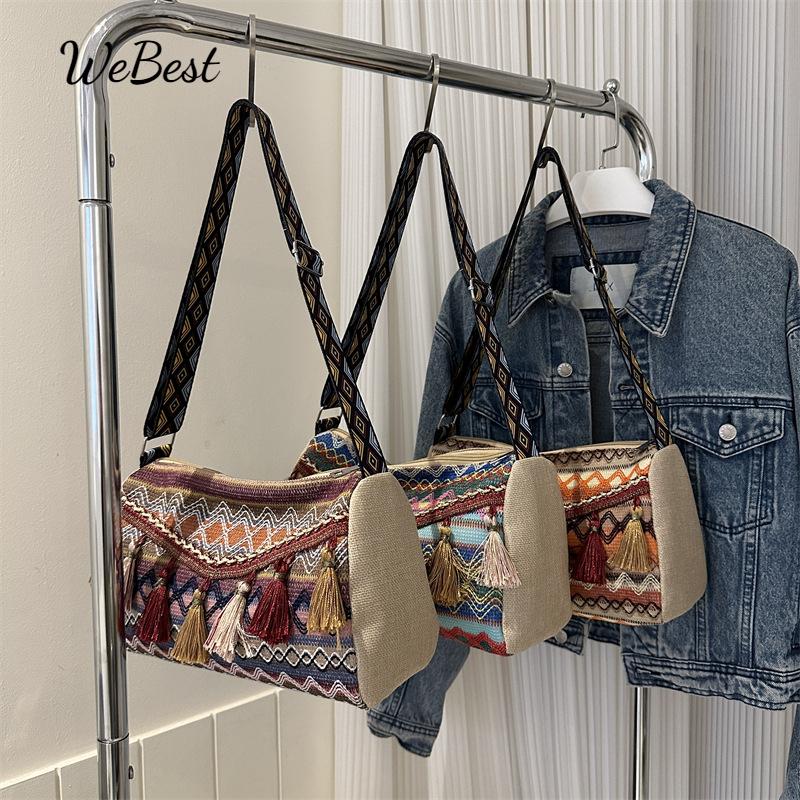 

A High-appearance-level Ethnic-style Handbag for Women помаранчевий