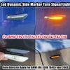 1Pair Dynamic Flowing LED Turn Signal Side Marker Light Blinker For BMW E46 E60 E61 E90 E91 E81 E87 E82 E88 E83 E84 E92 E93 X3