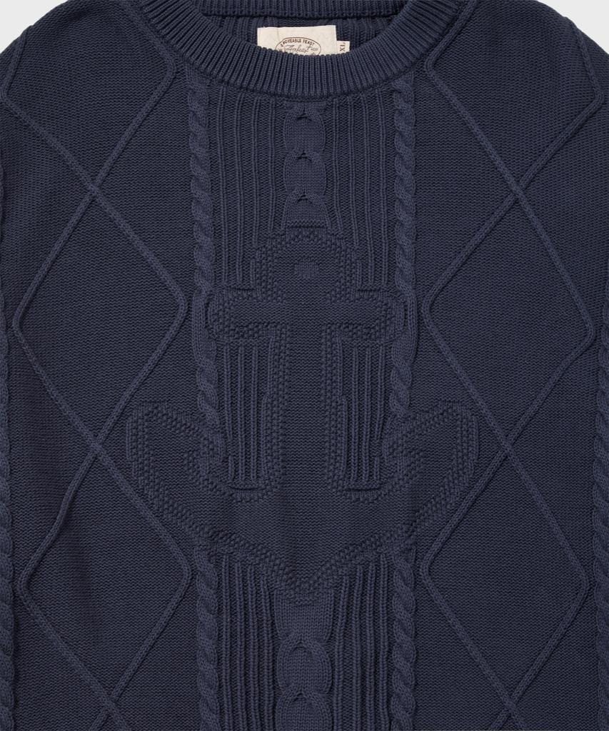 AMFEAST Seaman Washed Cotton Knit Washed Navy