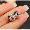 Sterling Silver S999 Wealth Attraction Beads - 3D Money Bag Design for DIY Bracelets