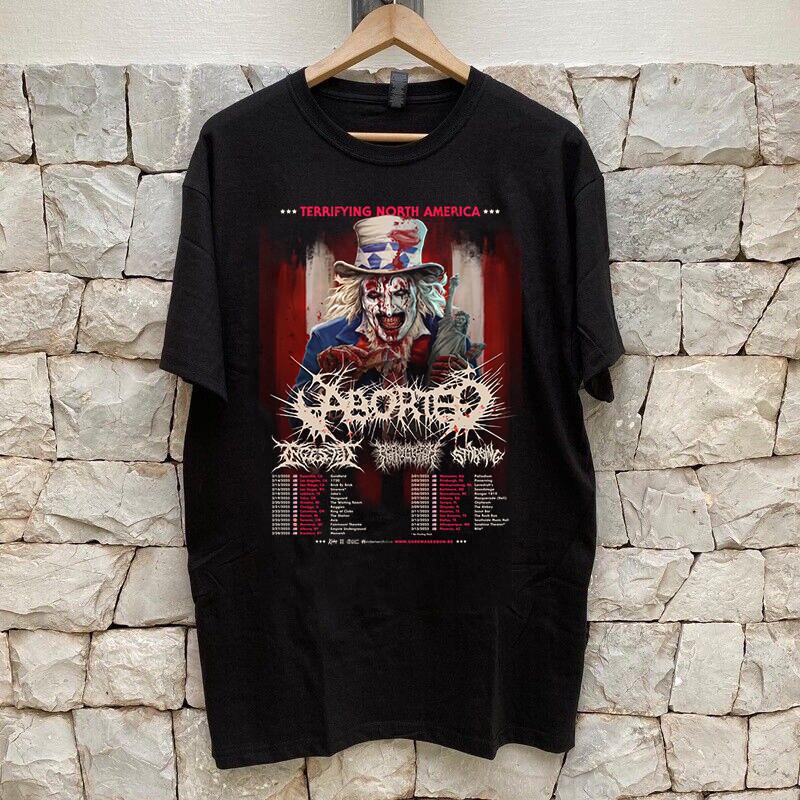 Aborted Band Terrifying North America Tour 2025T Shirt Full Size S-5XL Unisex T-Shirt XXXXL