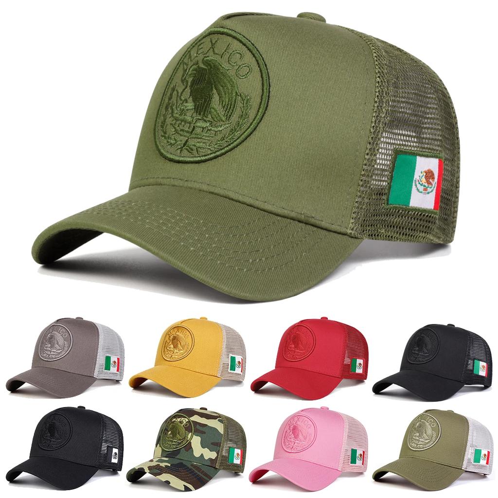 Net Baseball Stitching Embroidered Flag Mexican Neutral Gender Women Men For Caps Spring Summer Outdoor Adjustable Casual Hats Dad Hat Sunscreen