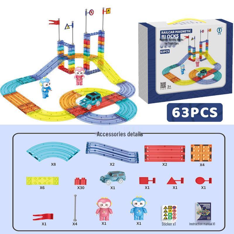 Digge Magnetic Train Track Building Blocks: Children's Educational Toy