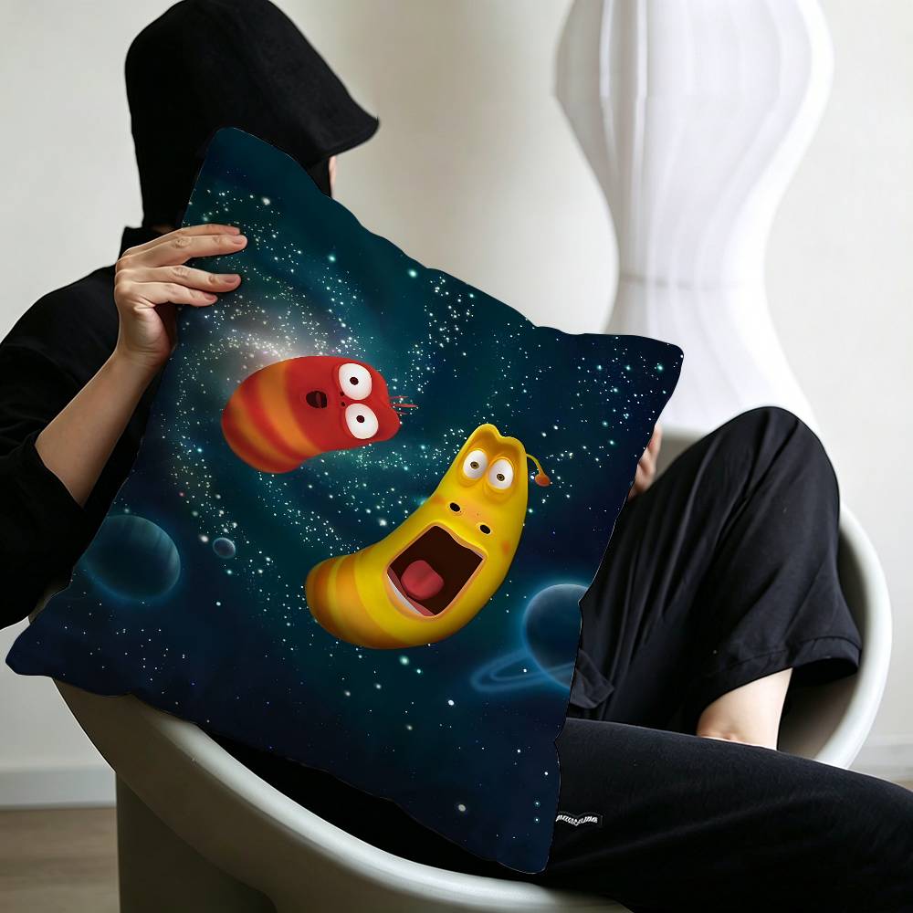 Funny L-Larva Cartoon Personalized picture text home decorative pillows Household Gifts 45x45cm