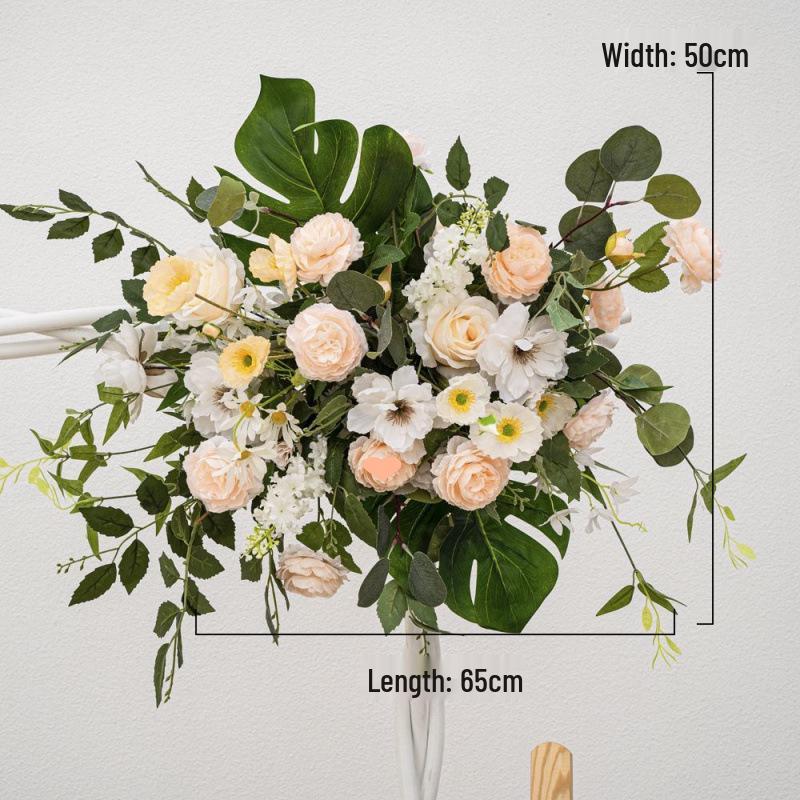 Silk Floral Arrangement for Wedding Aisle or Banquet Decoration
