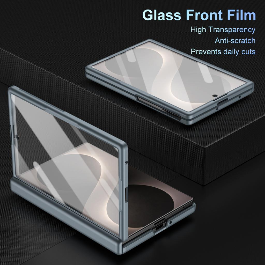Für Samsung Galaxy Z Fold 8 Wide Case, Scharnierschutzhülle + Bildschirmschutzfolien mit Stift- und Stiftehalter