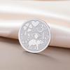Dawapara Good Luck Symbols Brooch Elephant Clover Hoeseshoes Evil Eye Religious Spiritual Amulet Stainless Steel Lapel Pins