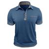 Maglietta Polo Casual da Uomo Taglie Forti con Colletto Reversibile, Maniche Corte, Tasca, Bottoni
