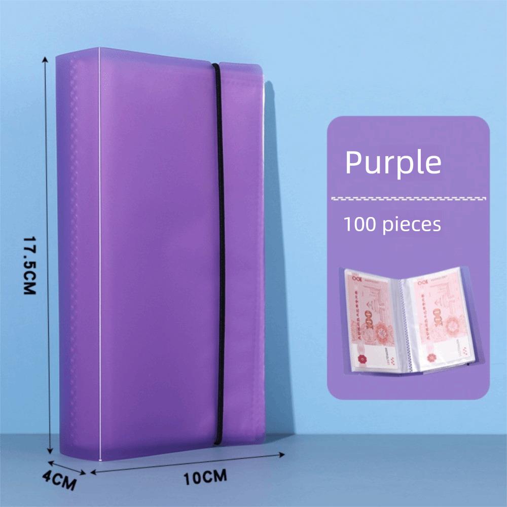 

Большая вместимость 100 конвертов Челлендж по накоплению денег Папка-челлендж с конвертами для детей фиолетовый