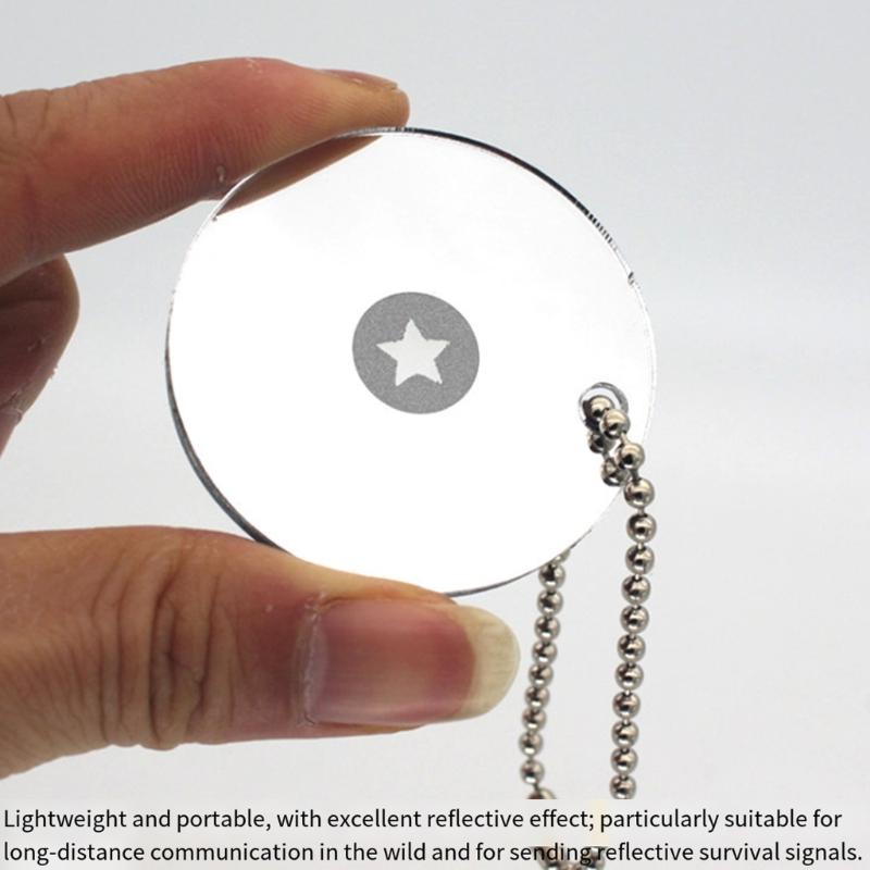 High Visibilities Acrylic Signaled Mirror For Outdoor Survival Camping Hiking Marine Emergencies With Strong Reflection