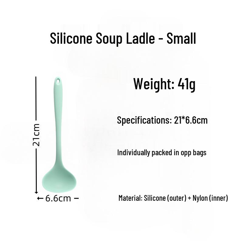 In-Stock Large Silicone Soup Ladle and Spatula for Kitchen Use