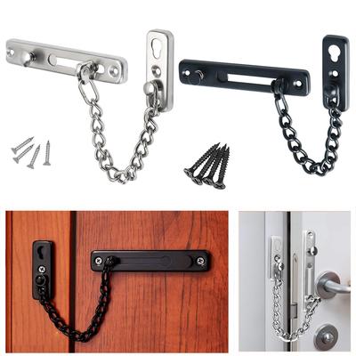 Sliding Chain Door Lock with Security Spring Anti-theft Button Heavy Child Anti-theft Front Door Chain Lock