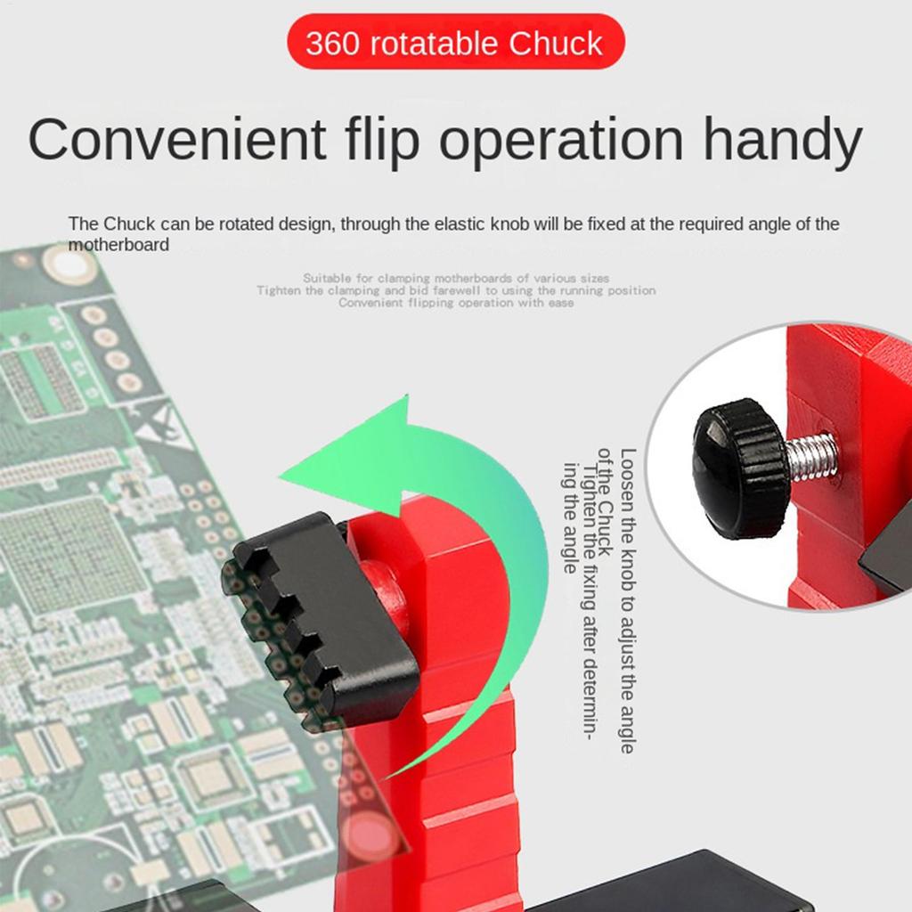 PCB Holder Adjustable Phone Repair Stand Circuit Board Clamp Fixture for IC Soldering Welding, Home Workshop Repair