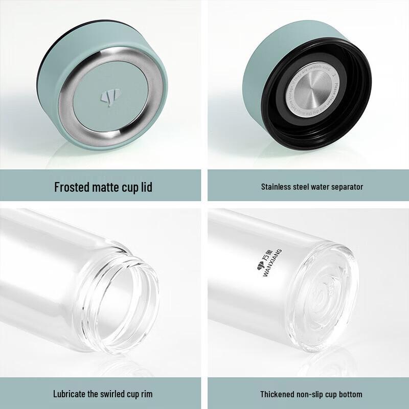 WANXIANG Portable High Borosilicate Glass Tea & Water Cup