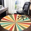 1pc Sunburst Colors Office Round Area Rug, Under Office Chairs Bedroom Living Room Home Decor, Room Deco