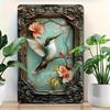 Vintage Hummingbird Floral Aluminum Metal Wall Art xin pc Home Decor